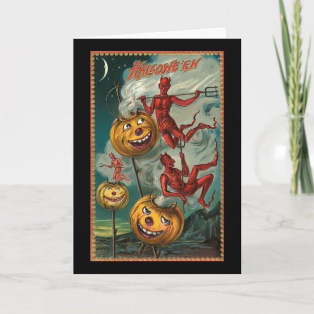 Tarjeta del diablo del vintage (Anverso)
