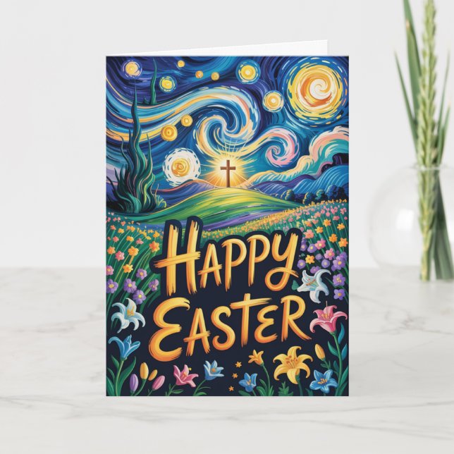 Tarjeta del Domingo de Resurrección Cristiana de P (Anverso)
