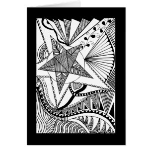 Tarjeta del doodle de la estrella