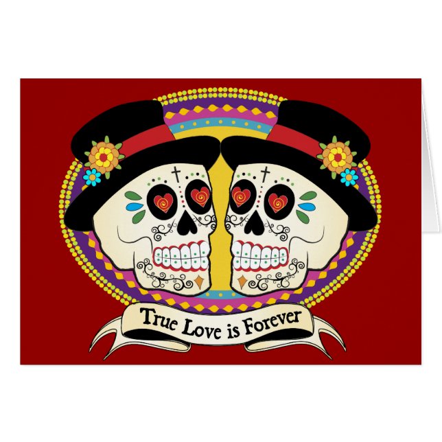 Tarjeta del DOS Novios (2 novios) (Anverso (Horizontal))