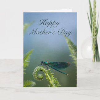 Tarjeta del dragón de helecho del día de las madre