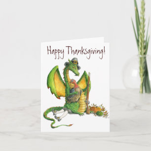 Tarjeta del dragón de la acción de gracias