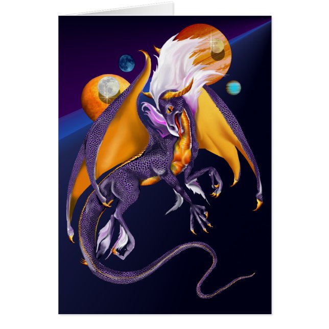 Tarjeta del dragón de la lavanda (Frente)