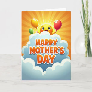 Tarjeta del dulce día de la madre sol