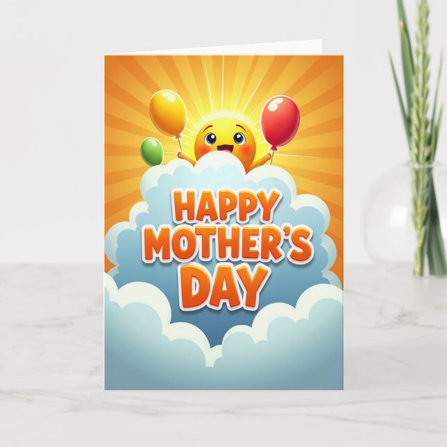 Tarjeta del dulce día de la madre sol (Anverso)