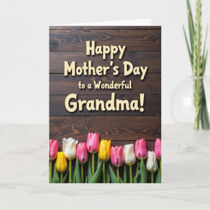 Tarjeta del dulce día de primavera de la abuela