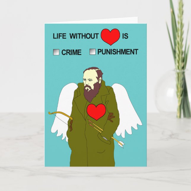 Tarjeta del el día de San Valentín de Dostoevsky (Anverso)