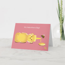 Tarjeta del el día de San Valentín de la abeja de