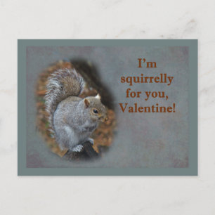 Tarjeta del el día de San Valentín de la ardilla