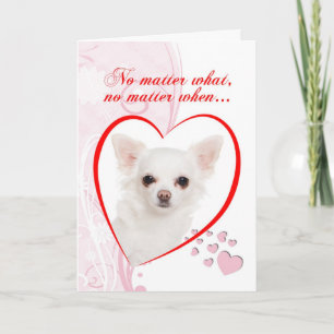 Tarjeta del el día de San Valentín de la chihuahua