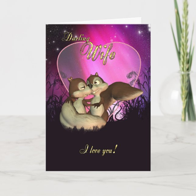 Tarjeta del el día de San Valentín de la esposa (Anverso)