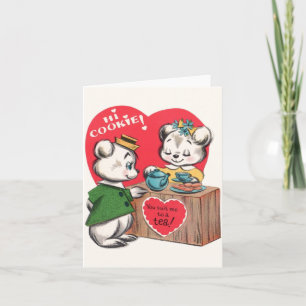 Tarjeta del el día de San Valentín de la galleta y