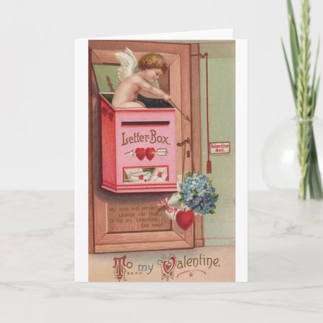Tarjeta del el día de San Valentín de la letra de (Anverso)