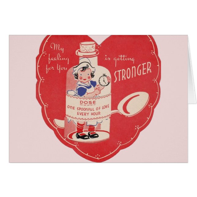 Tarjeta del el día de San Valentín de la medicina (Anverso (Horizontal))