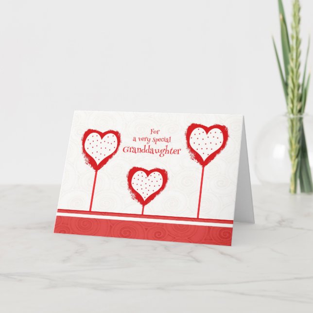 Tarjeta del el día de San Valentín de la nieta (Anverso)