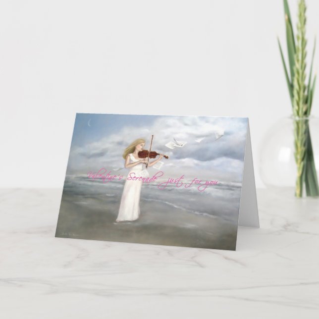 Tarjeta del el día de San Valentín de la serenata (Anverso)