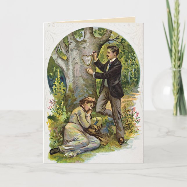 Tarjeta del el día de San Valentín de los pares (Anverso)