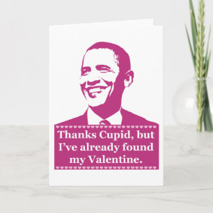Tarjeta del el día de San Valentín de Obama
