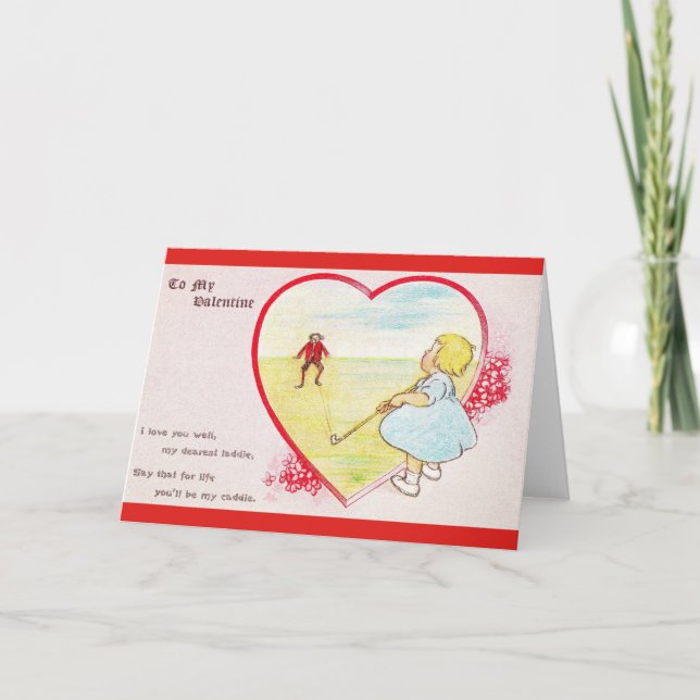 Tarjeta del el día de San Valentín del caddie de (Anverso)