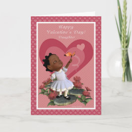 Tarjeta del el día de San Valentín del chica de la