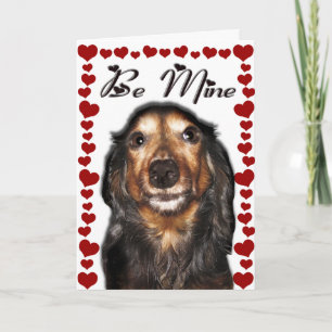 Tarjeta del el día de San Valentín del Dachshund