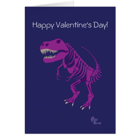 Tarjeta del el día de San Valentín del dinosaurio
