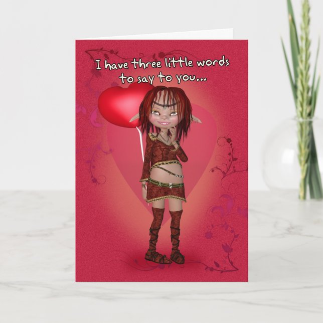 Tarjeta del El día de San Valentín del humor - Lus (Anverso)