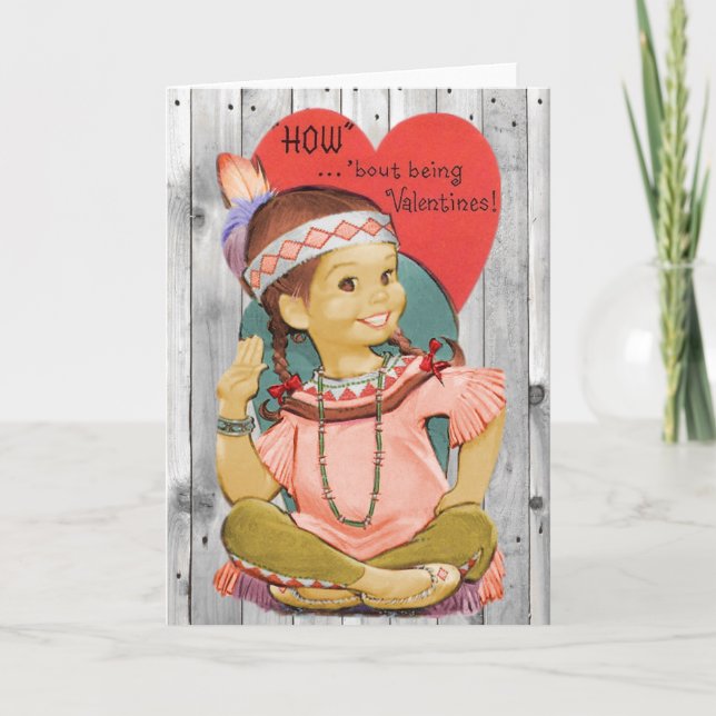 Tarjeta del el día de San Valentín del nativo (Anverso)