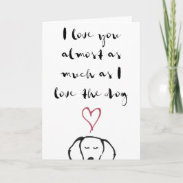 Tarjeta del el día de San Valentín del perro
