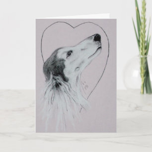 Tarjeta del el día de San Valentín del perro de