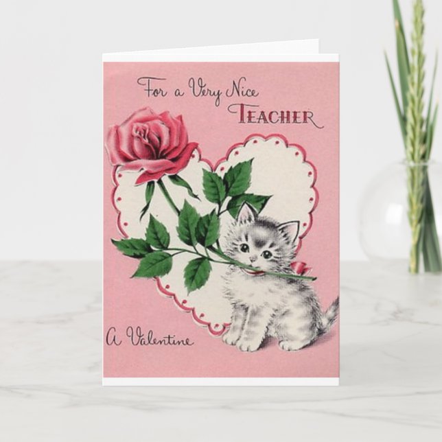 Tarjeta del el día de San Valentín del profesor (Anverso)