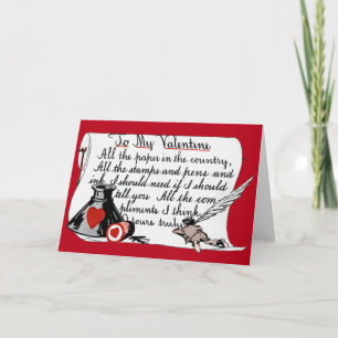 TARJETA DEL EL DÍA DE SAN VALENTÍN DEL VINTAGE