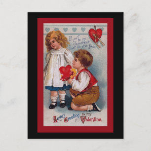 Tarjeta del el día de San Valentín del vintage