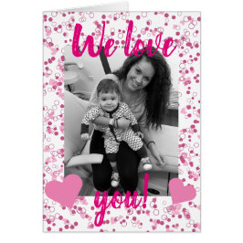 Tarjeta del el día de San Valentín para el confeti