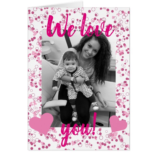 Tarjeta del el día de San Valentín para el confeti (Frente)