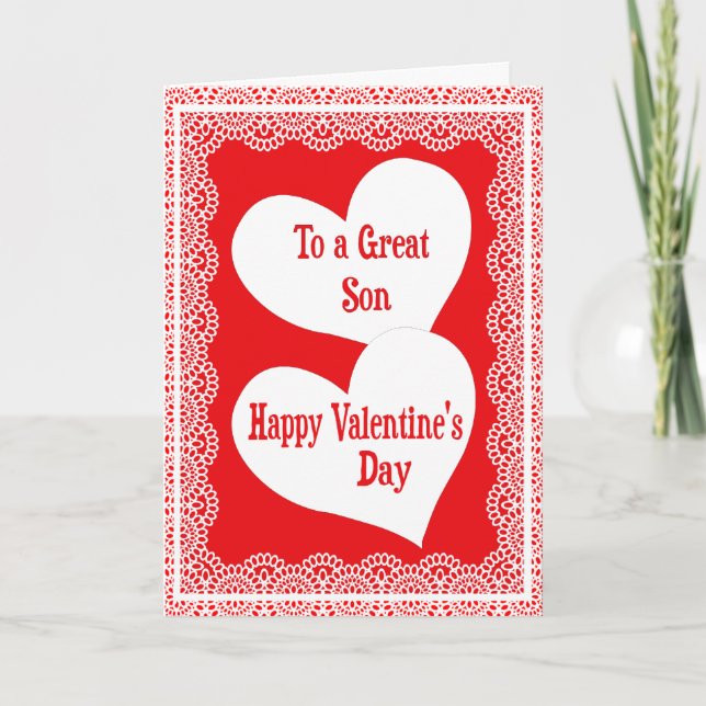 Tarjeta del el día de San Valentín para el hijo (Anverso)