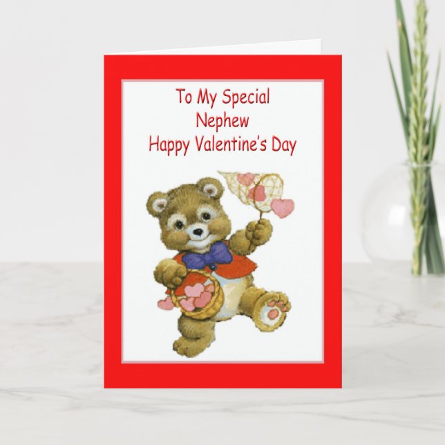 Tarjeta del el día de San Valentín para el sobrino (Anverso)