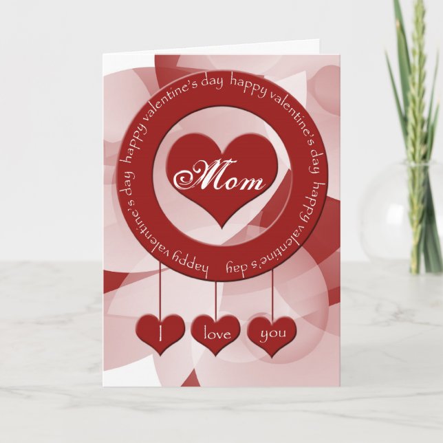 Tarjeta del el día de San Valentín para la mamá (Anverso)