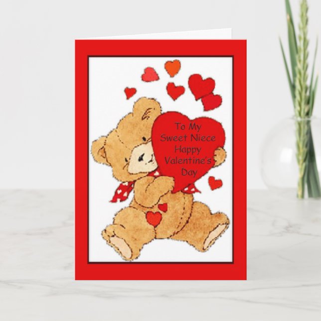 Tarjeta del el día de San Valentín para la sobrina (Anverso)