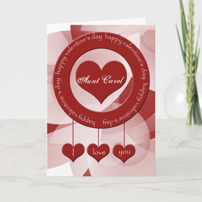 Tarjeta del el día de San Valentín para la tía (Anverso)