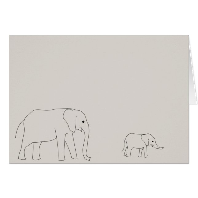 Tarjeta del elefante (Anverso (Horizontal))