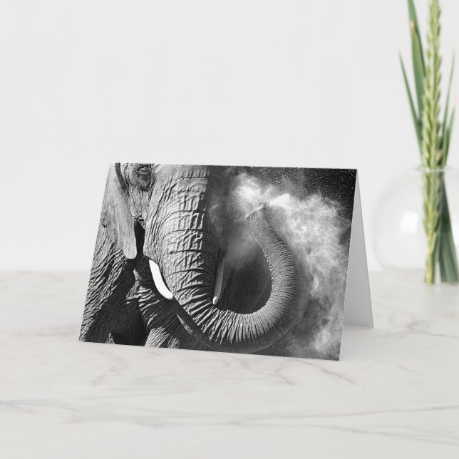 Tarjeta del elefante #1-Greeting (Anverso)