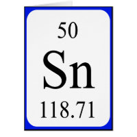 Tarjeta del elemento 50 - blanco de la lata