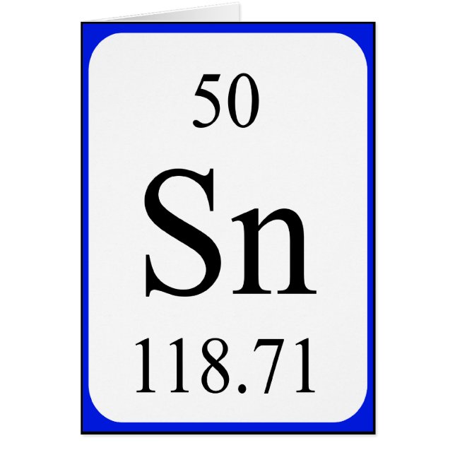 Tarjeta del elemento 50 - blanco de la lata (Frente)