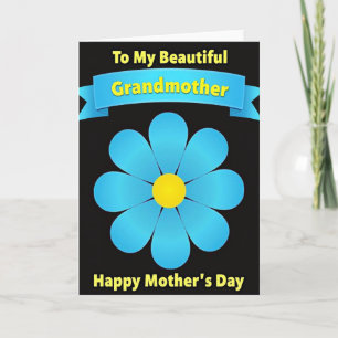 Tarjeta del emblema floral de las abuelas