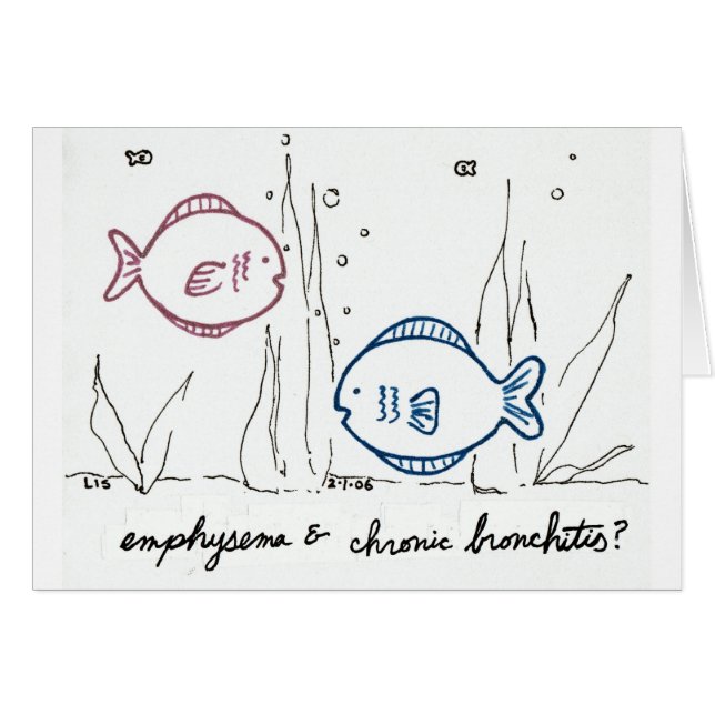 Tarjeta del enfisema y de la bronquitis crónica (Anverso (Horizontal))