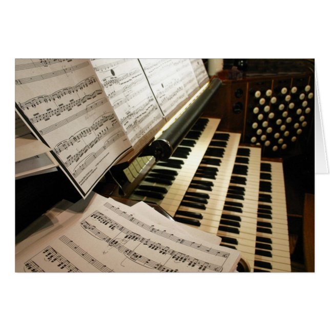 Tarjeta del escritorio de música de órgano (Anverso (Horizontal))