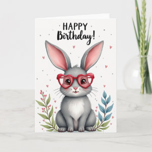 Tarjeta del Espectáculo de Cumpleaños de Conejo