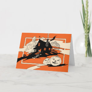 Tarjeta del espíritu necrófago de Halloween