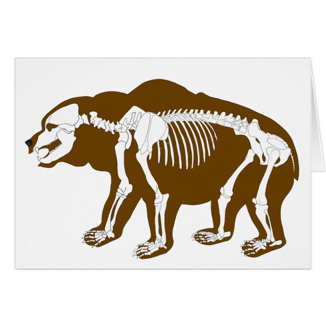 Tarjeta del esqueleto del oso (Anverso (Horizontal))